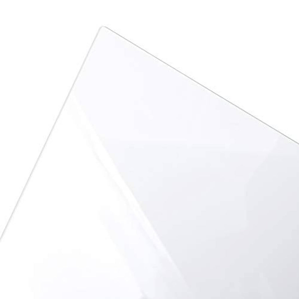 Close-up of clear borosilicate glass bed edge, smooth corner