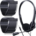 Black over-ear headphones with boom microphone; bulk set shown with multiple units
