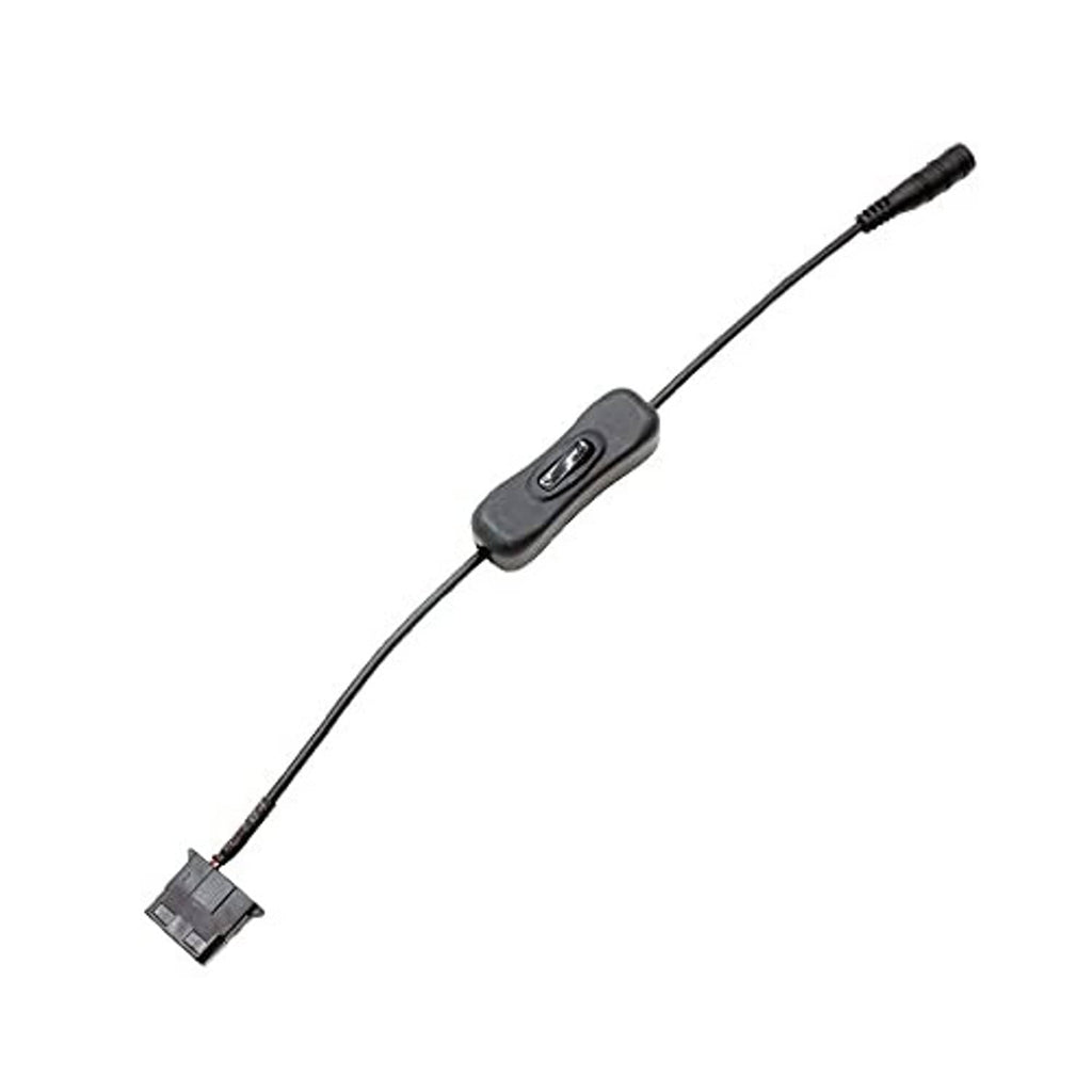 DC power adapter cable with inline switch and Molex 4-pin connector