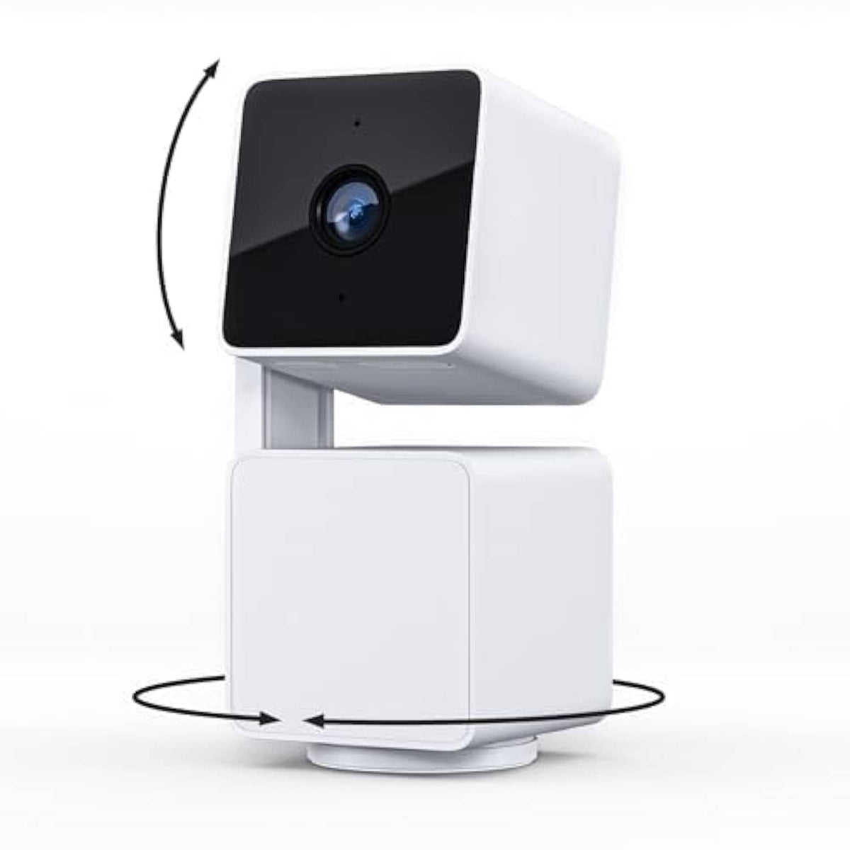 Wyze Cam Pan V3 indoor security camera with white base and black lens module