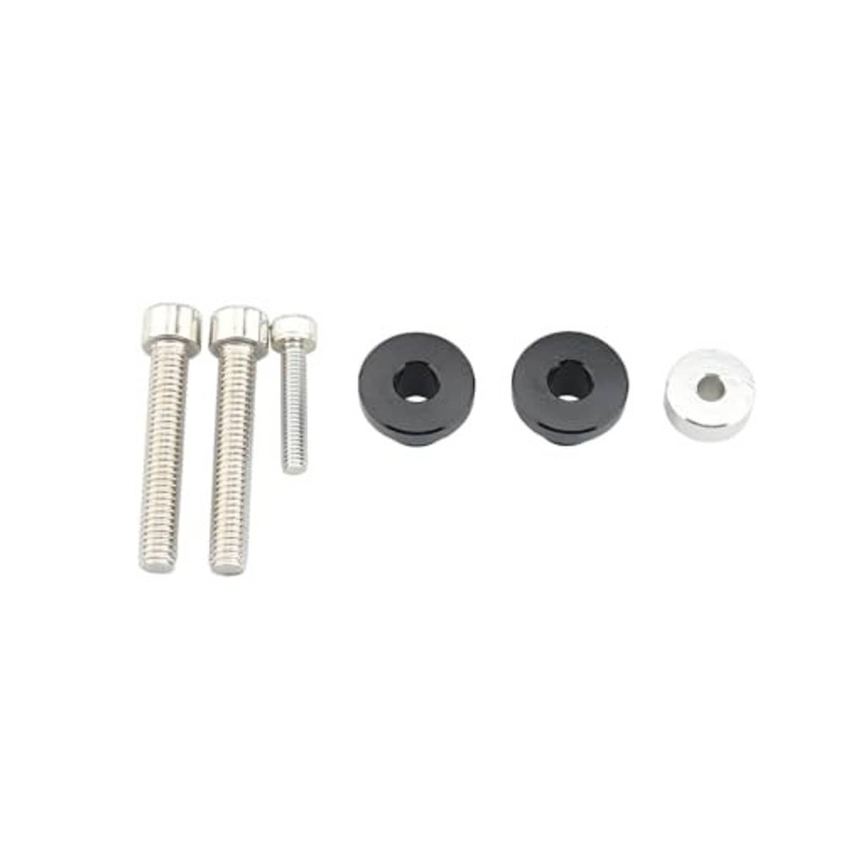 Mounting hardware set: screws and bushings for motorcycle luggage rack bracket