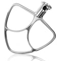 Stainless steel flat beater attachment for stand mixer, polished chrome finish