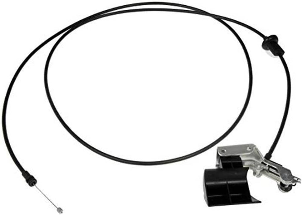 Hood release cable assembly with mounting bracket and black cable