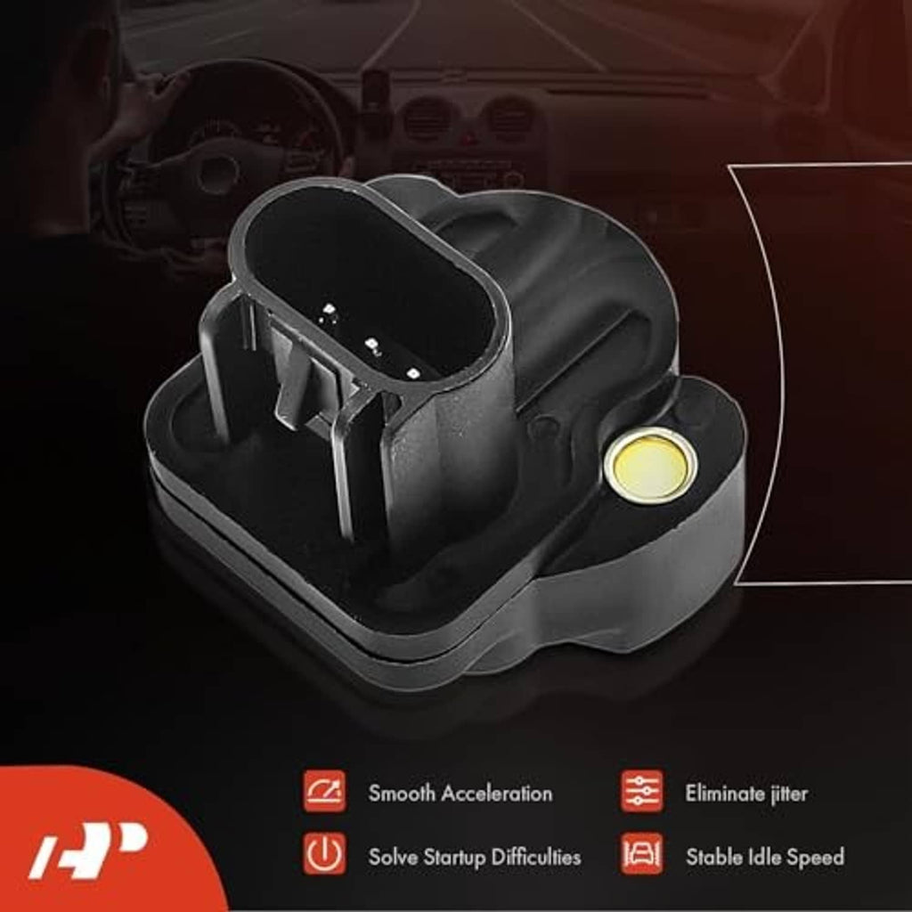 Throttle position sensor TPS black housing with top connector and yellow seals