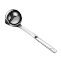 Stainless steel fat separator ladle with round bowl and long handle