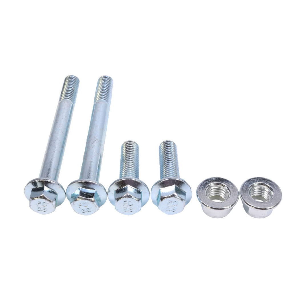 Chrome hardware set: bolts and matching nuts for tow hook installation