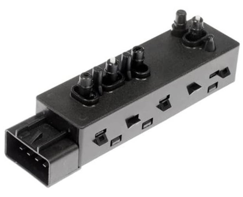 Front passenger power seat switch module with multi-button controls and gray connector