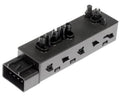 Front passenger power seat switch module with multi-button controls and gray connector