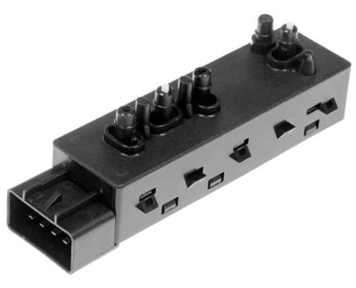 Front passenger power seat switch module with multi-button controls and gray connector