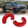 Red round silicone tow hook cover, U-shaped protective cap