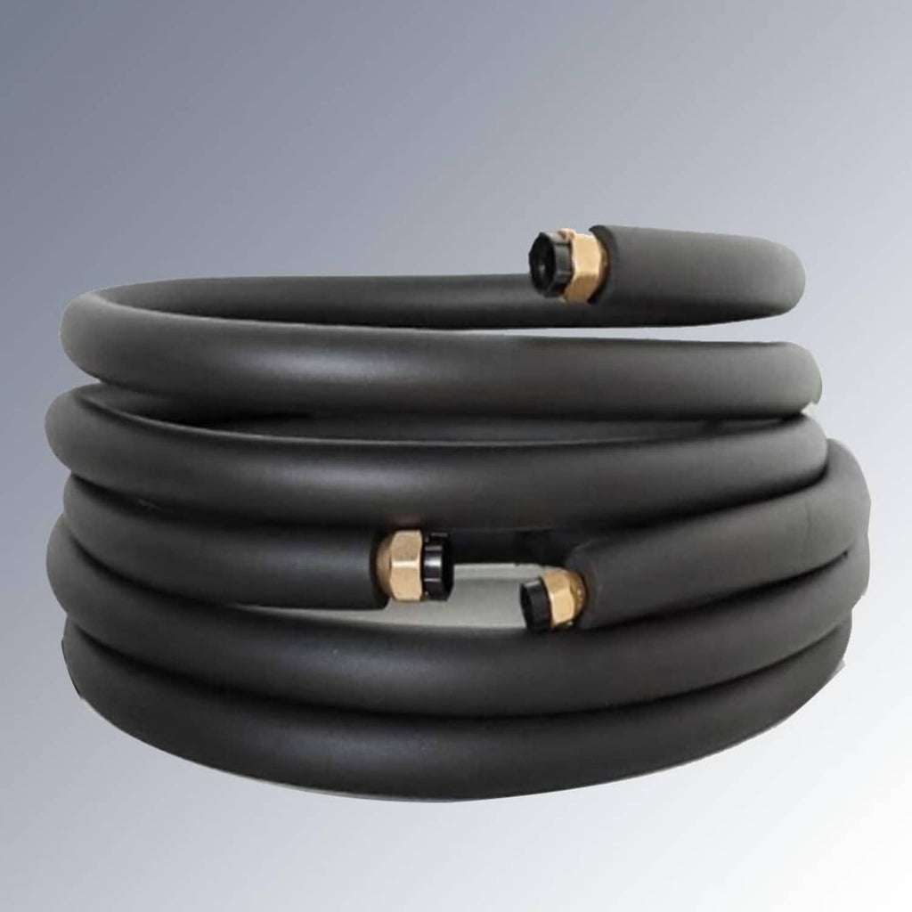Rolled black foam pipe insulation tubes, 1-inch size bundle