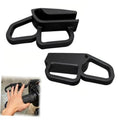 Black clip-on brake lever extender set with extended grip loops for easier reach