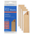 NUVADERMIS silicone scar sheets, extra long light beige, 4-pack blister box