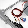 Battery cable extension kit with red and black wires, gold connectors, 10 ft.