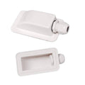 White solar roof cable entry gland box with wire inlet and sealing grommet