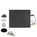 Steam generator controller kit, dark textured metal box with wiring and accessories