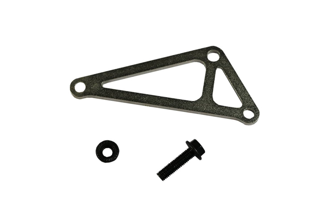 Stainless steel intake manifold plate with mounting hardware and bolt