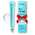 Retinol eye cream tube and boxed eye cream set with ribbon accent