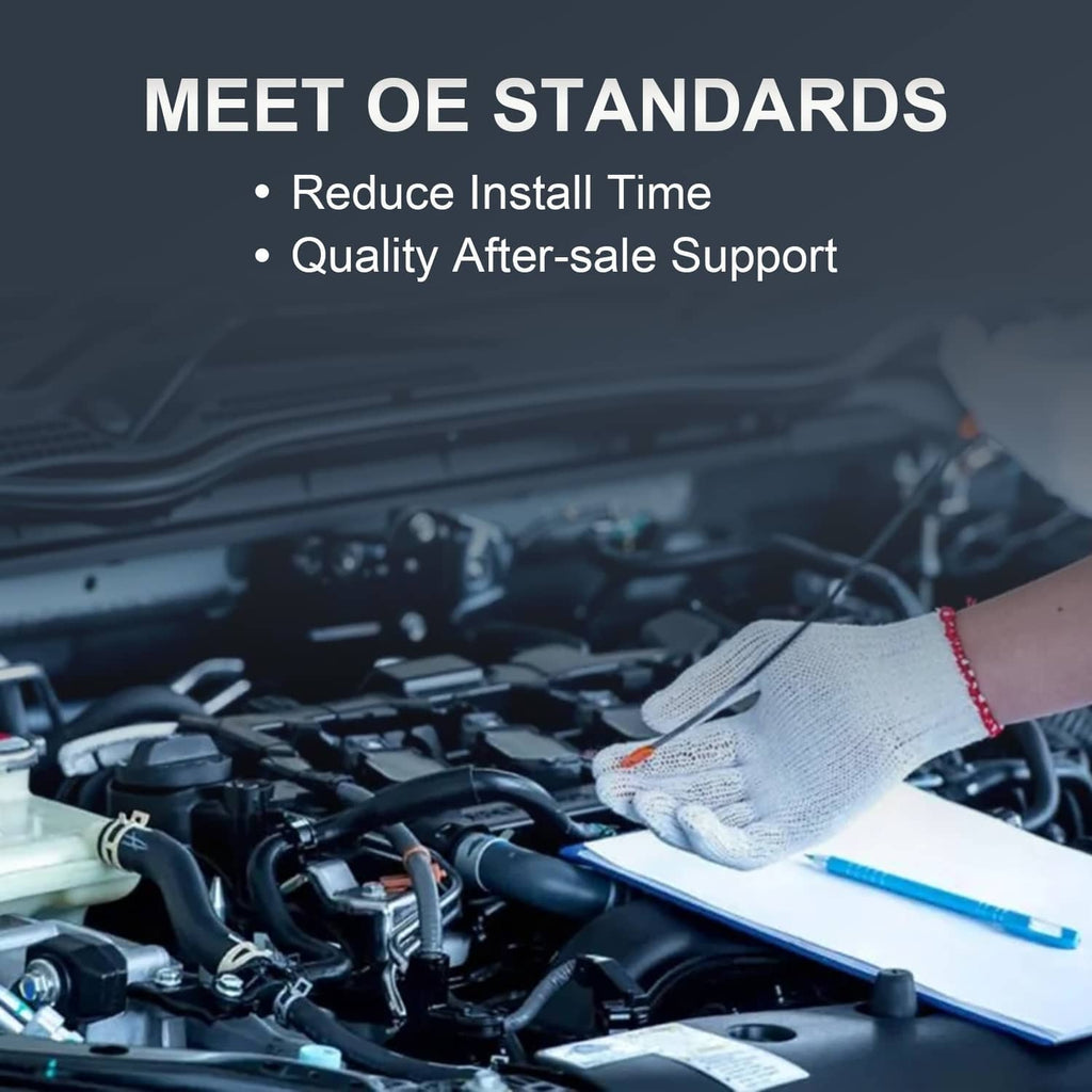 Gloved mechanic working in engine bay with tools for transfer case installation