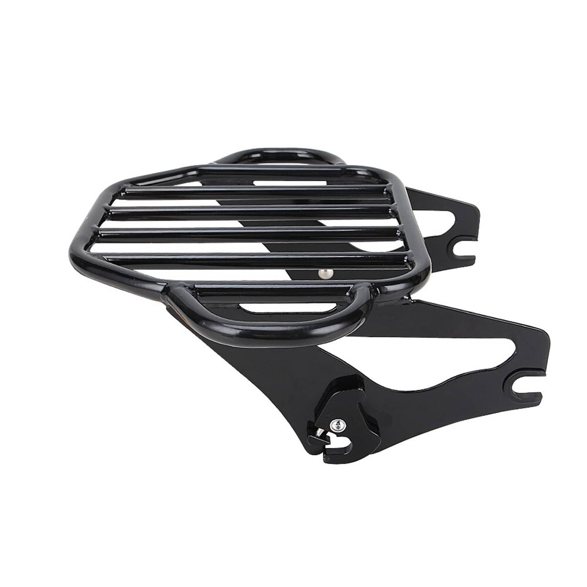 RivetOak For Harley Touring Models 2009-2024 Backrest Sissy Bar and Luggage Rack Black