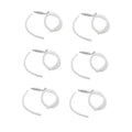 Brake bleeder hose kit with six white hoses and metal one-way check valve fittings
