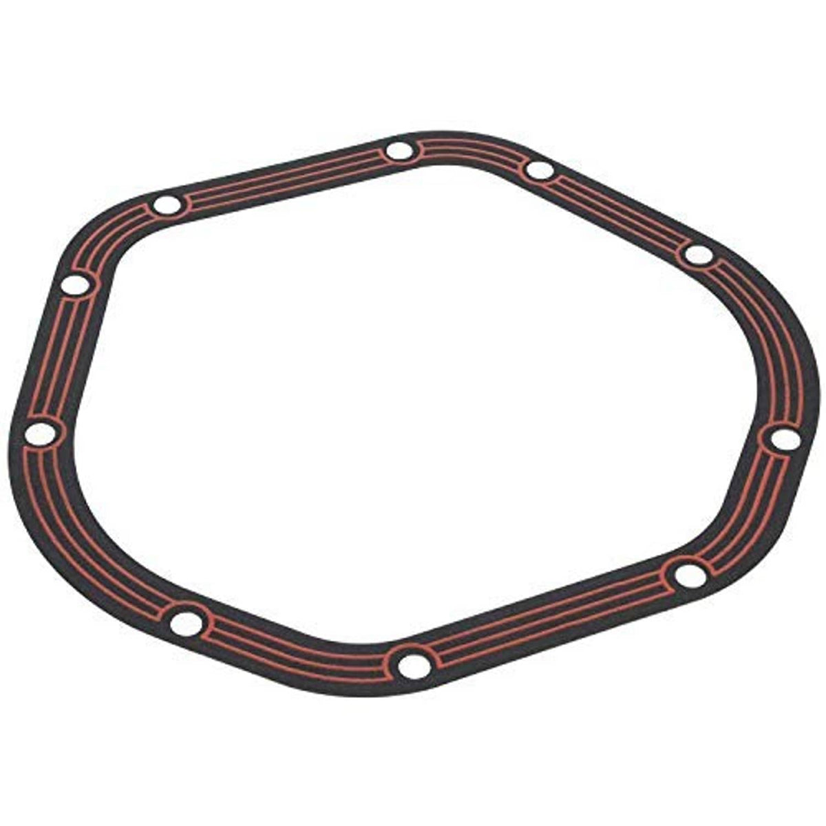 Dana 44 differential cover gasket, hexagonal seal profile with round bolt holes