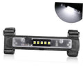 Universal LED light bar with clear lens and black strap mount, 5-chip strip LEDs