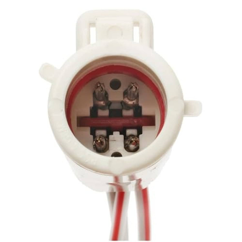 AC compressor clutch pigtail wiring harness connector, 4-pin terminal contacts visible