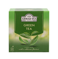 Ahmad Tea Green Tea box with tea leaves and 100 tagged teabags