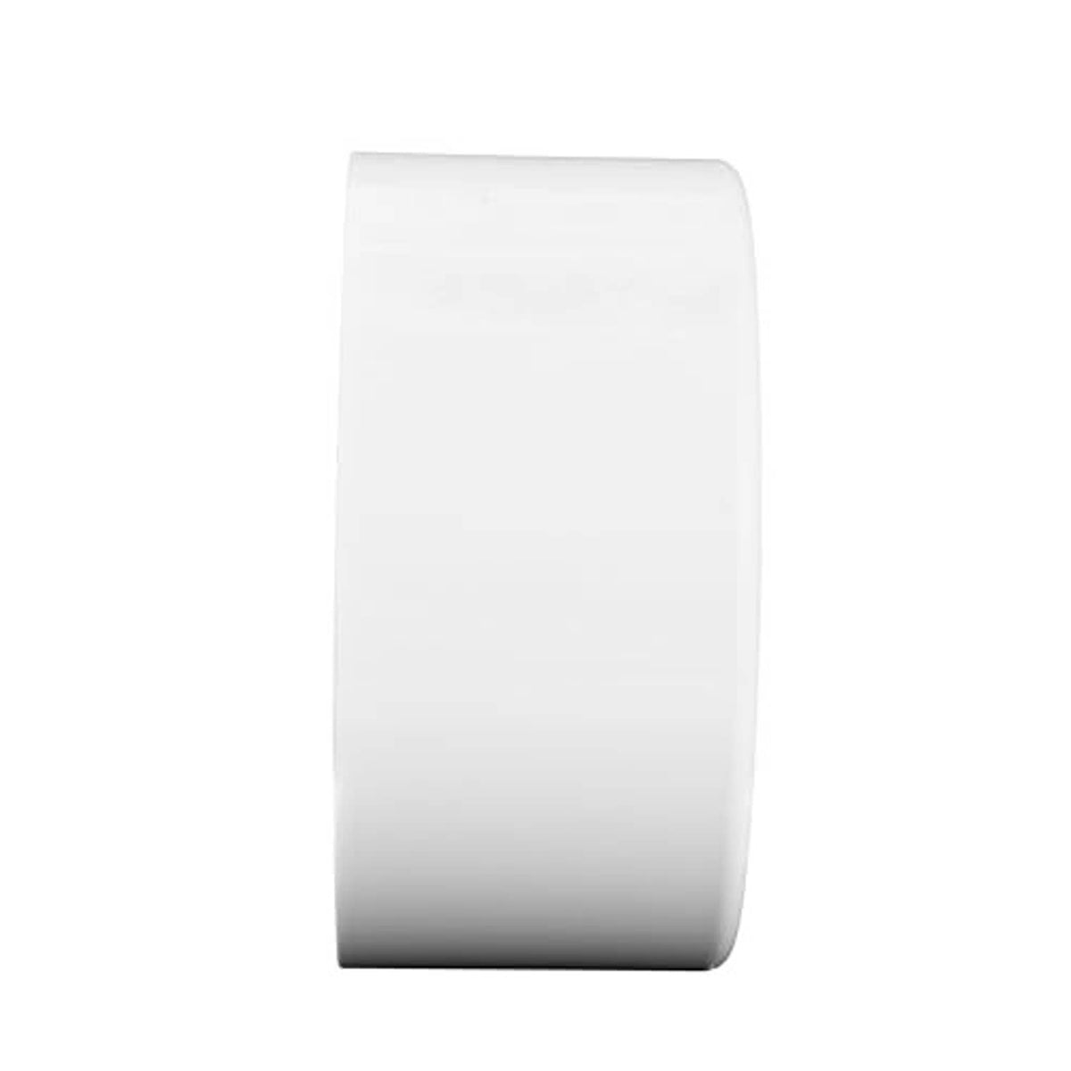White 6-inch PVC S&D end cap, straight side profile