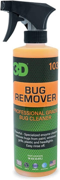 3D bug remover spray bottle with black trigger sprayer, orange liquid