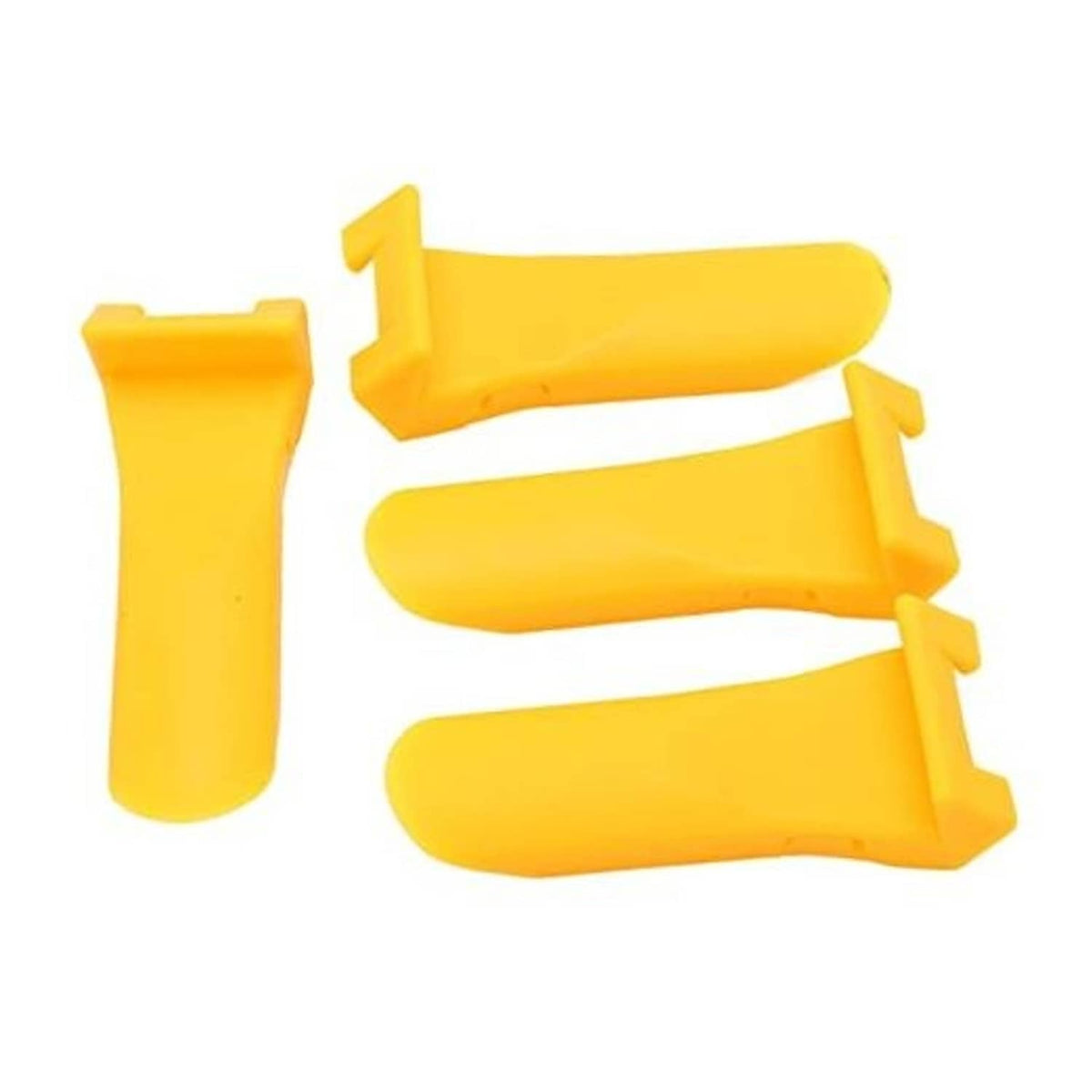 Yellow tire changer jaw clamp covers, protective rim guard set of 4 pieces