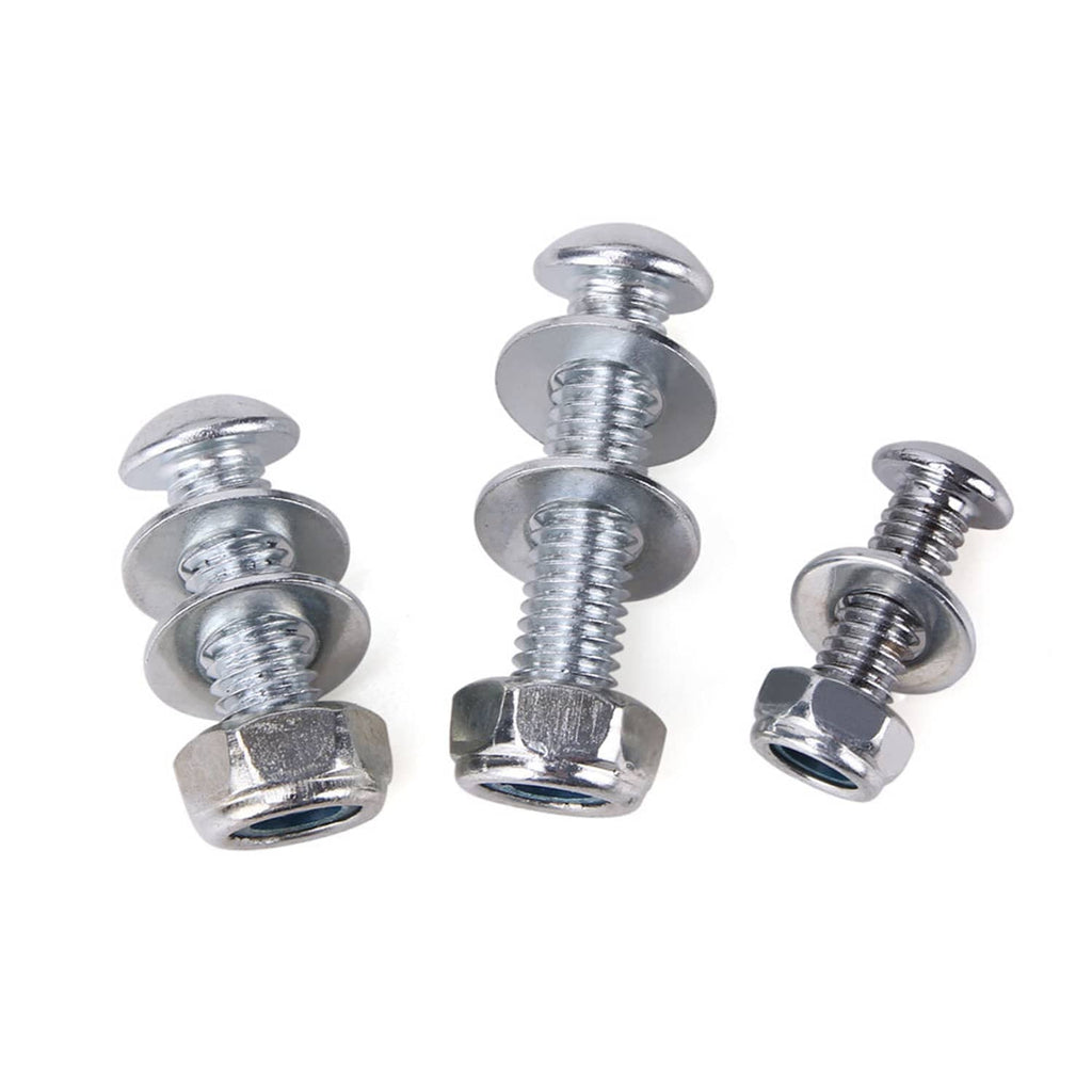 Chrome mounting bolts with washers for motorcycle crash guard installation
