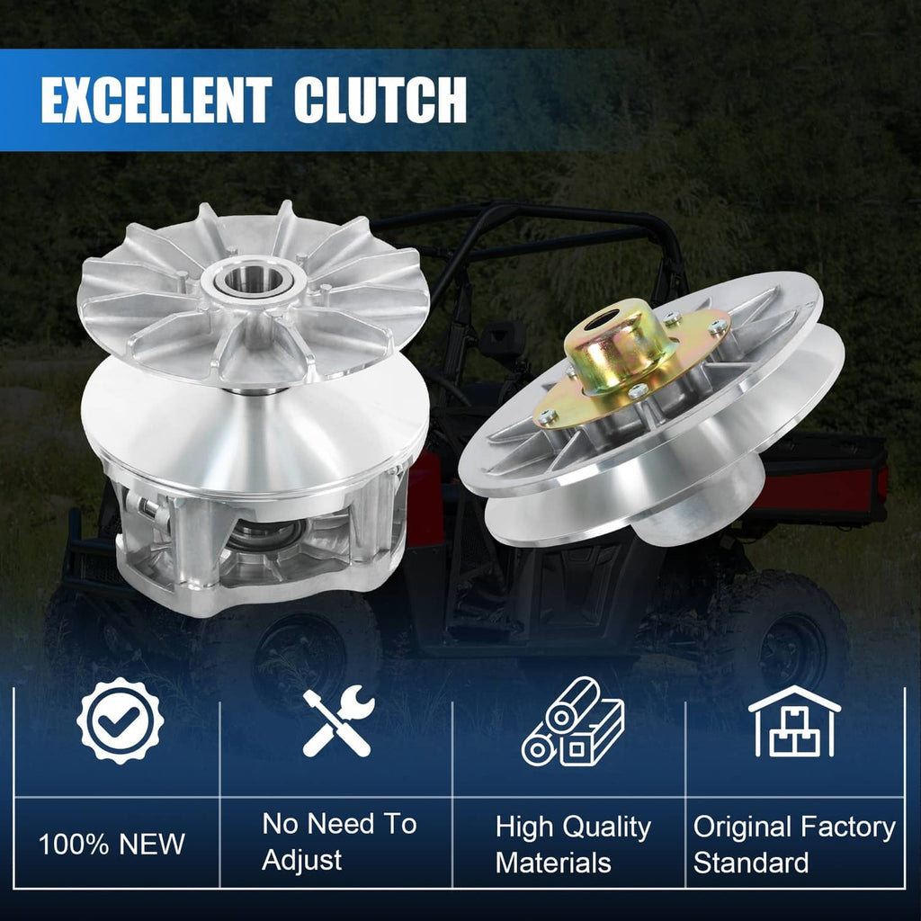 Two silver clutch assemblies with gold center insert for drivetrain replacement