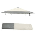 Canopy replacement top cover with gray underside and vented top, cream canopy fabric