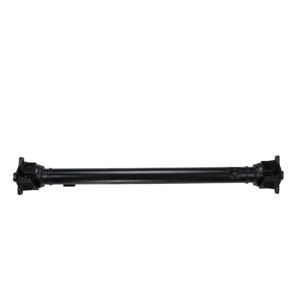 Front driveshaft prop shaft, long black bar with flanged ends