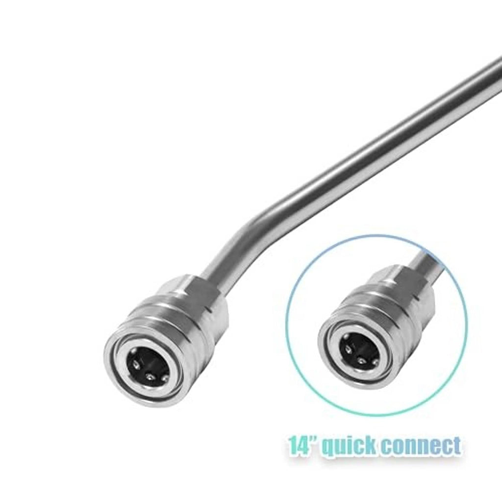 45-degree pressure washer wand quick-connect socket with black rubber insert