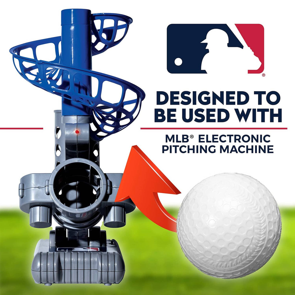 White plastic baseball for MLB electronic pitching machine practice