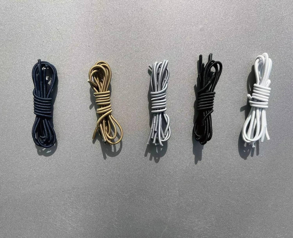 Elastic shoelace replacement set in multiple colors with plastic aglets and cord loops
