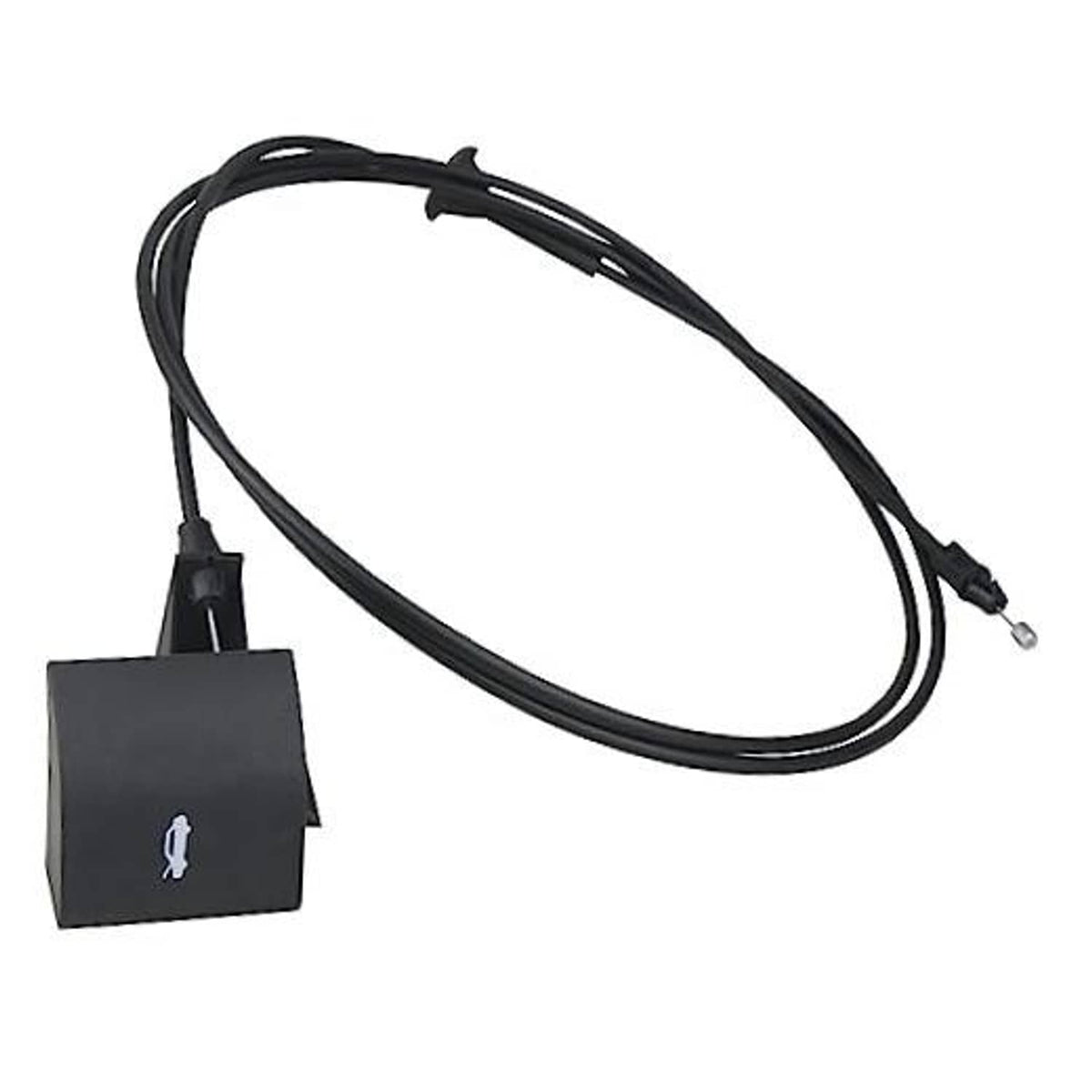 Black hood release cable with handle and metal release end