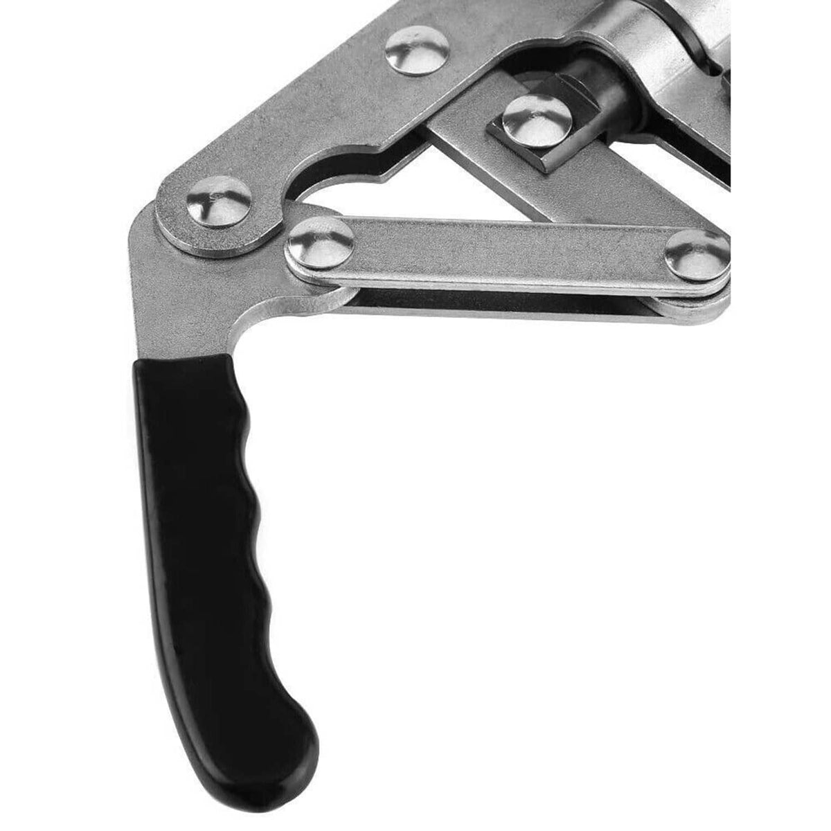 Valve spring compressor plier-style frame with black textured handle