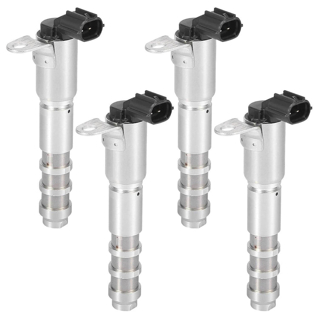 Four variable timing solenoid valves arranged together with black top connectors