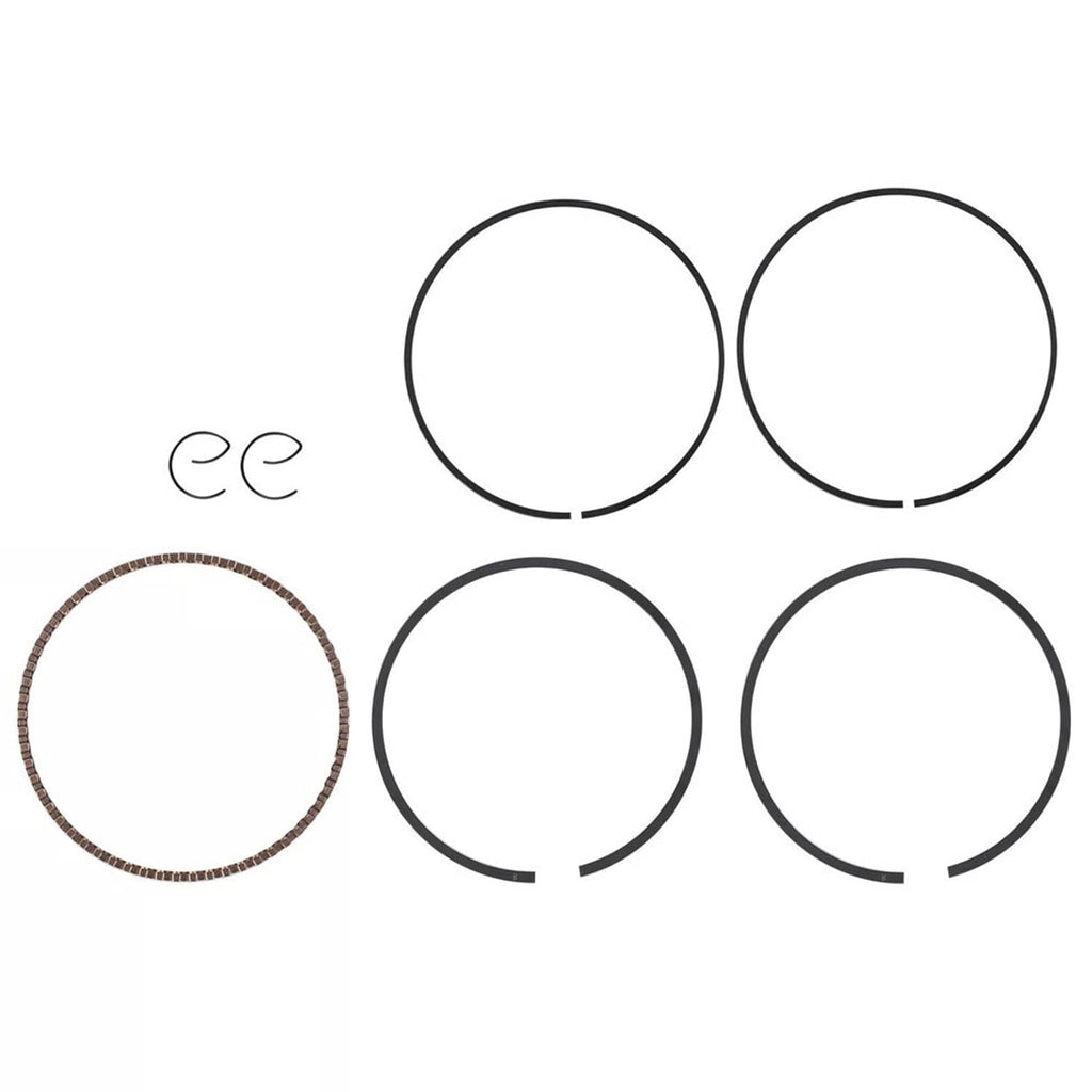 Cylinder gasket and piston ring set with multiple circular seals and ring segments