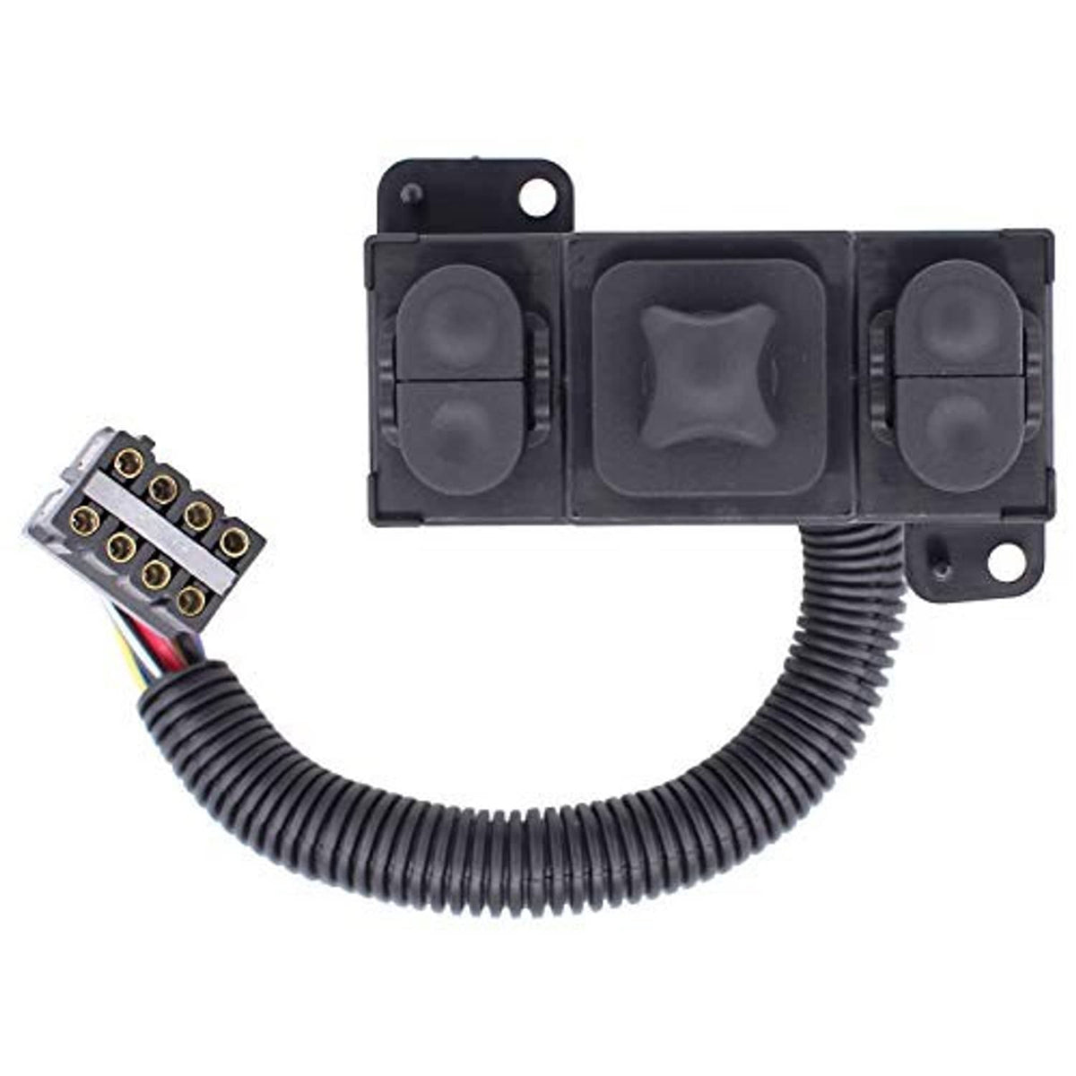 Power seat switch control panel with three buttons and detachable wiring