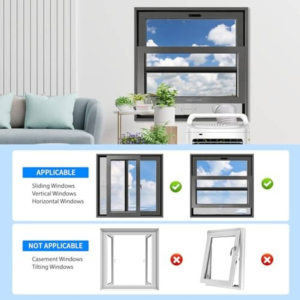 Vent kit compatibility chart for sliding windows: vertical and horizontal window seals