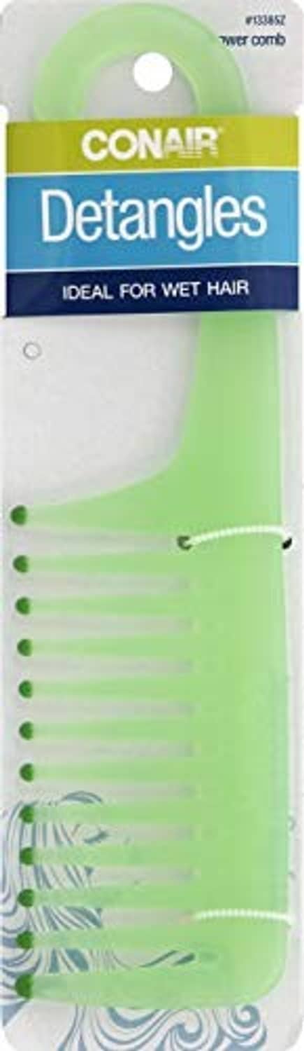 Conair detangling shower comb with wide teeth