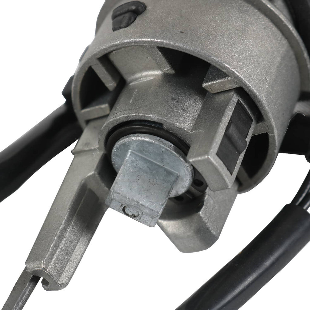 Ignition lock cylinder switch metal core in gray housing with wiring leads