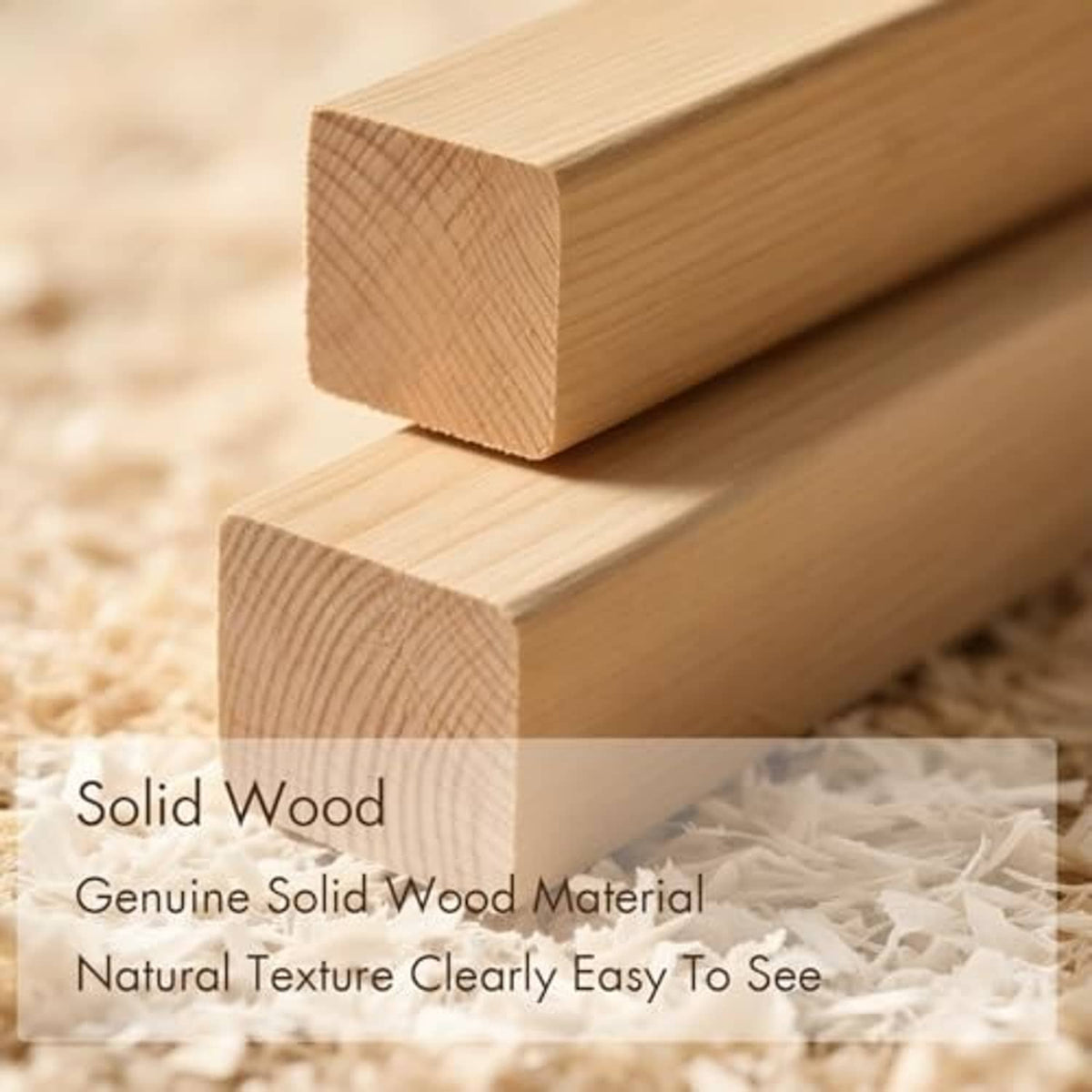 Light natural wood picture-frame edge detail with visible grain, 5x7 size.