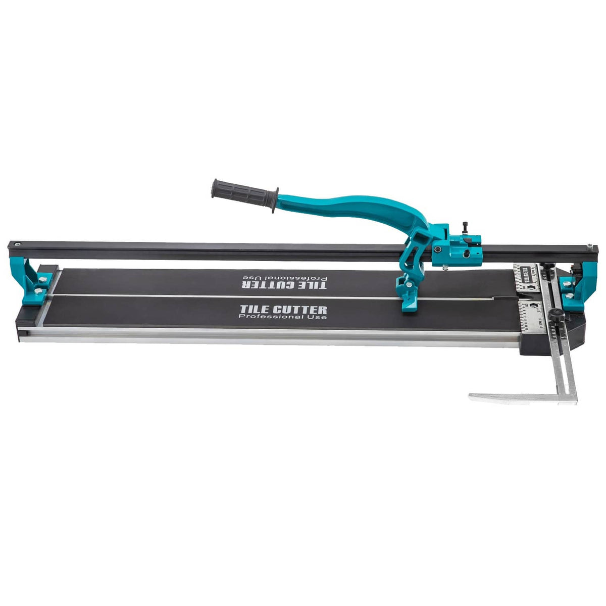 Blue 31-inch heavy-duty tile cutter with laser positioning and scoring guide rail