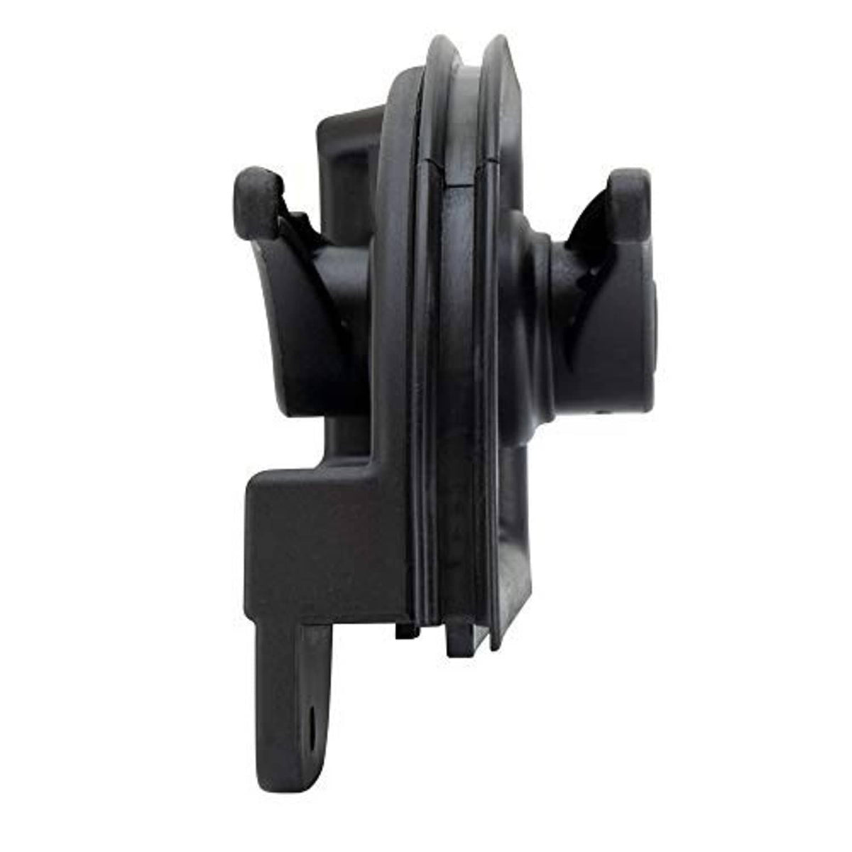 Black screen door latch hardware with hinge-like back plate